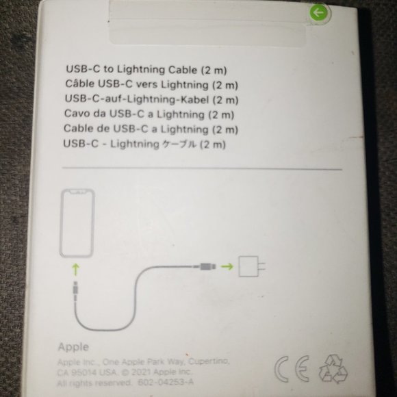 Apple USB C to Lightening Cord 2m - Picture 2 of 2